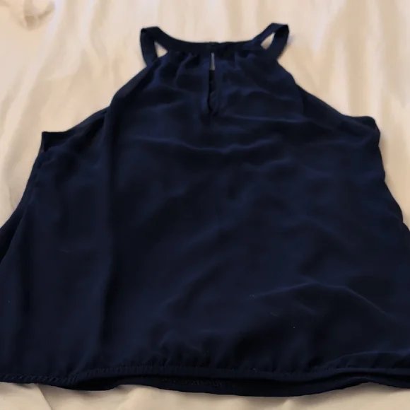 Express Navy Blue Beaded Women's Blouse - Picture 3 of 3